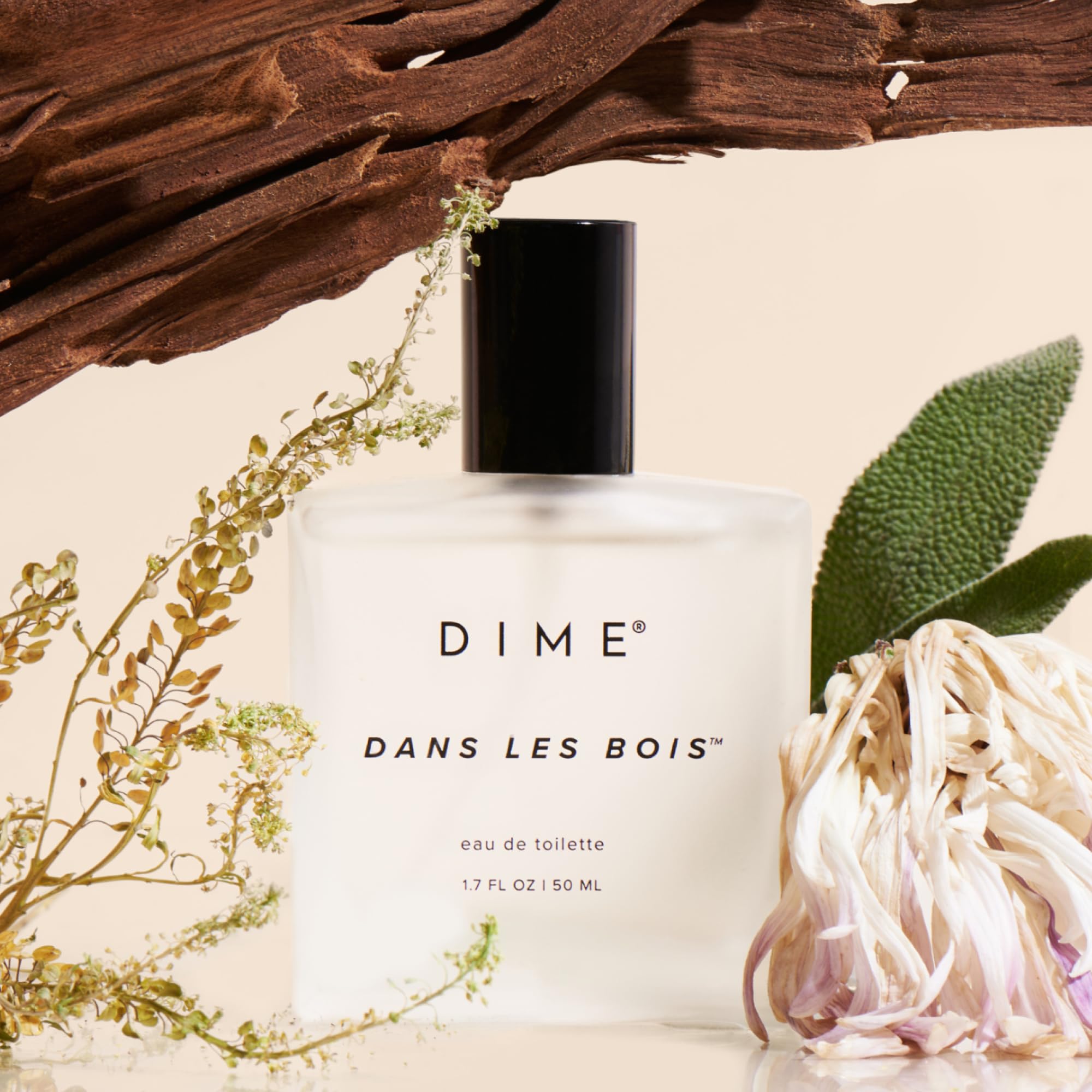 DIME Dans Les Bois Eau de Toilette for Women – Woody Floral Scent, Clean & Hypoallergenic, USA-Made (1.7 oz / 50 ml)