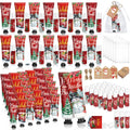 Dimsile 50-Set Christmas Hand Lotion & Lip Balm Gift Set with Organza Bags – Holiday Stocking Stuffers