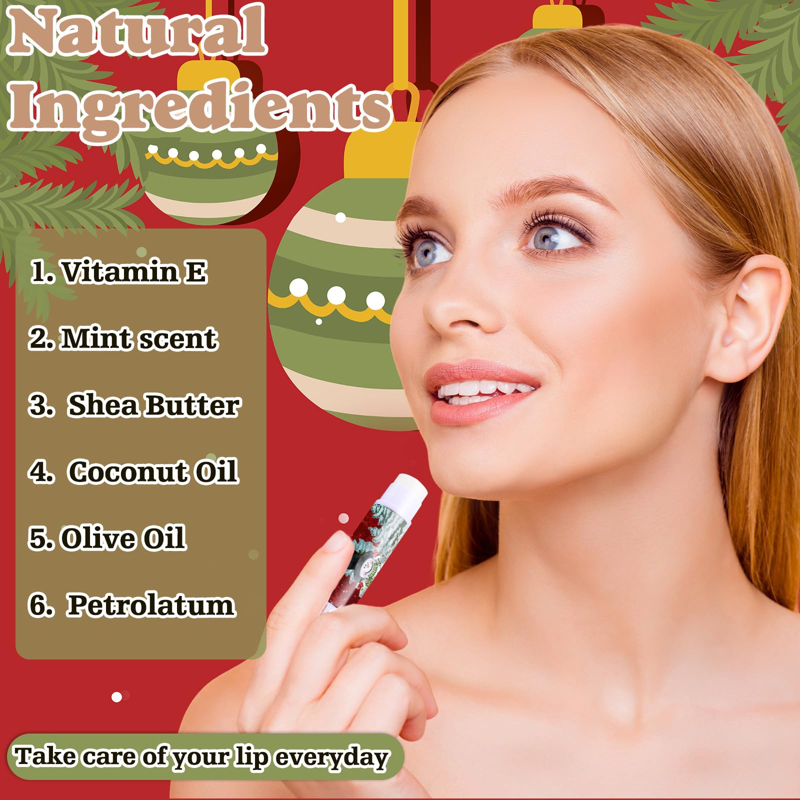 Dimsile 50-Set Christmas Hand Lotion & Lip Balm Gift Set with Organza Bags – Holiday Stocking Stuffers