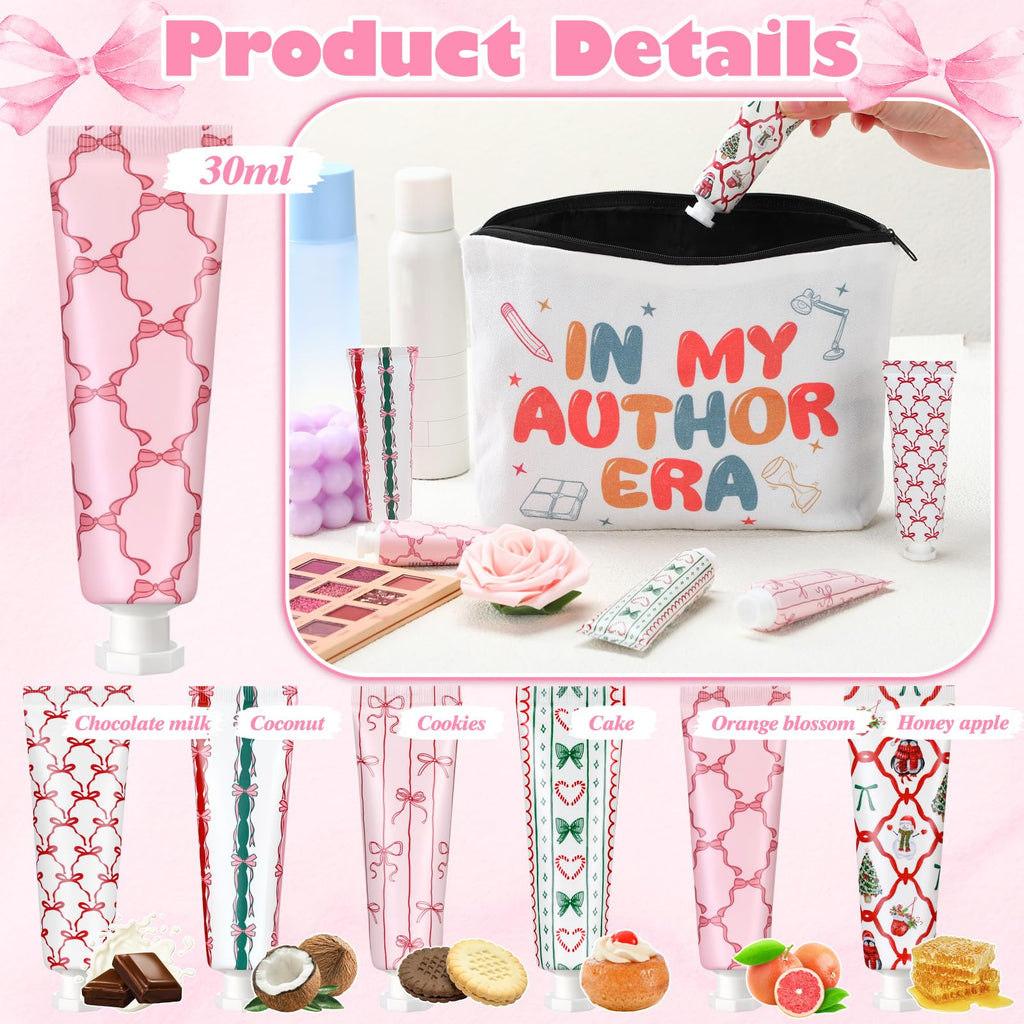 Dimsile Pink Bow Hand Cream 36-Pack – Travel-Size Moisturizers in Six Designs and Five Scents