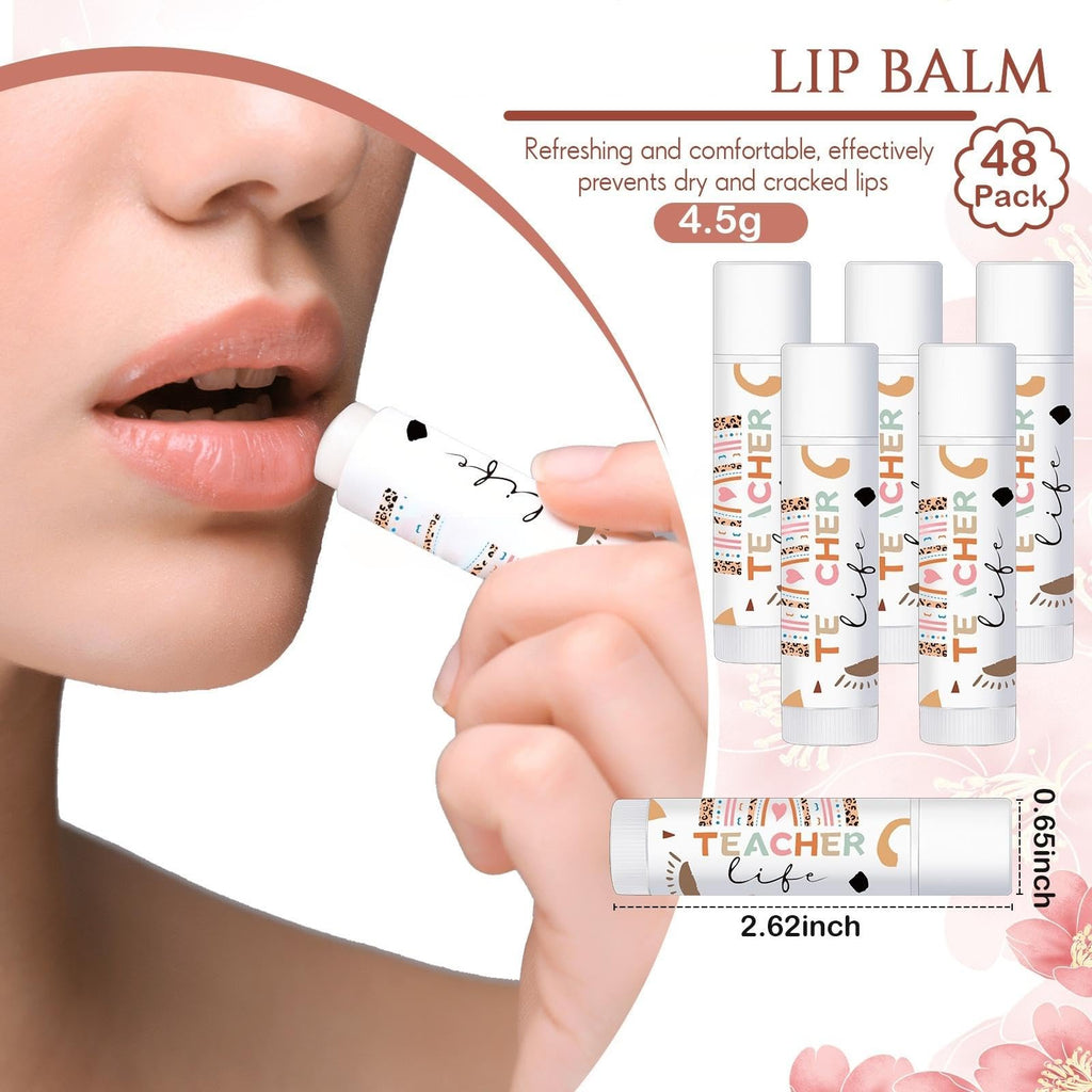 Dimsile 48-Set Christmas Teacher Gifts: Hand Cream, Lip Balm & Organza Bags