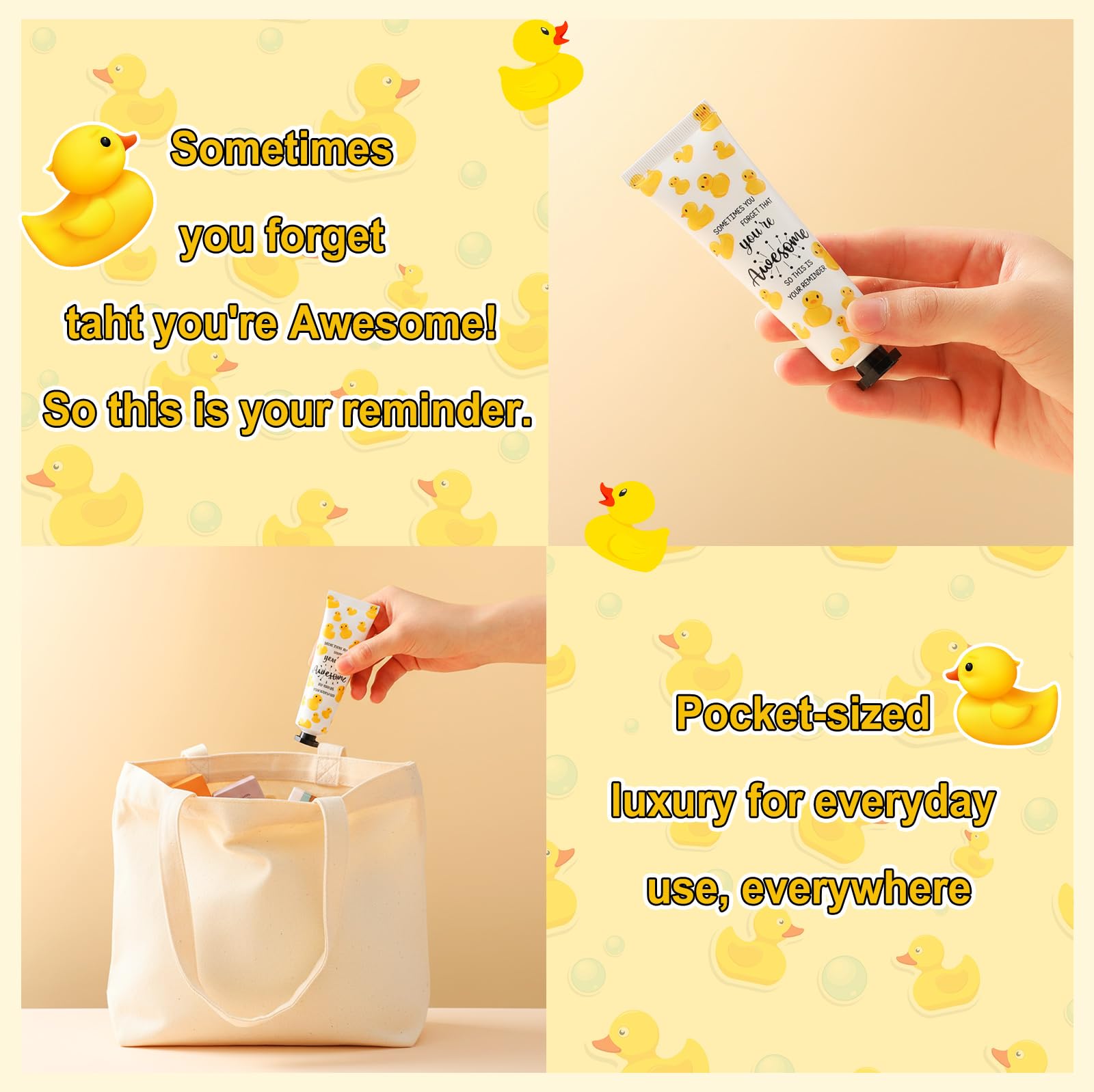 Dimsile 24-Pack Positive Duck Hand Cream Bulk – Coworker Appreciation Gifts