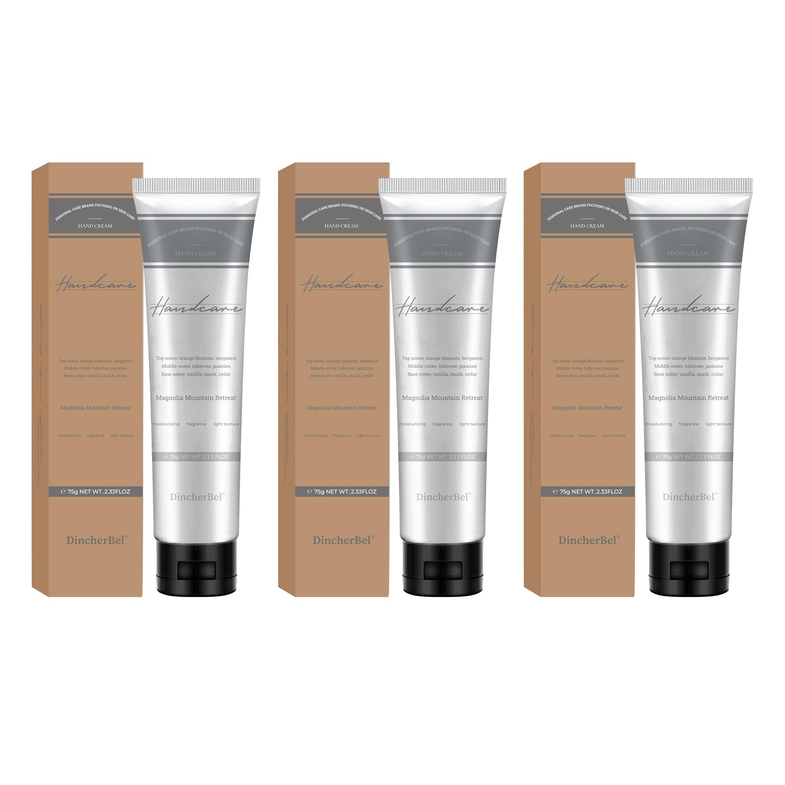 DincherBel 3-Pack Advanced Fragrance Hand Cream – Magnolia Mountain Retreat Gift Set
