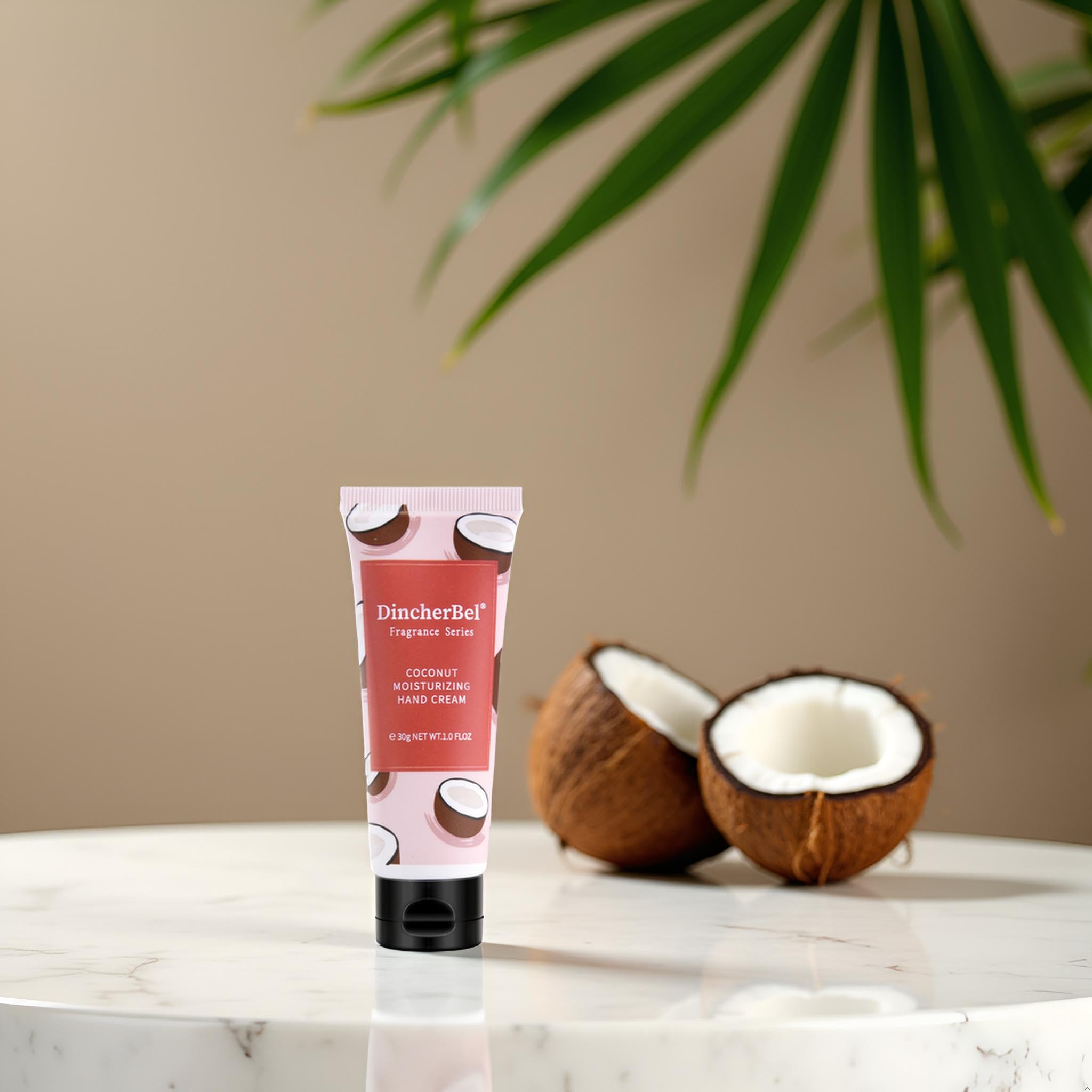 DincherBel 100 Pack Coconut Hand Cream Bulk – Travel-Size, Non-Greasy Hydration 1 oz