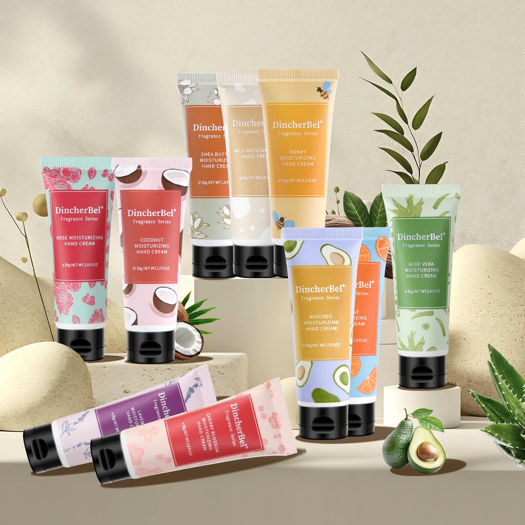 DincherBel 100 Pack Coconut Hand Cream Bulk – Travel-Size, Non-Greasy Hydration 1 oz