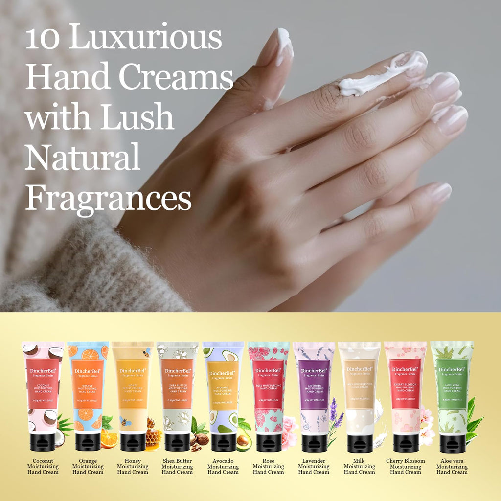 DincherBel 100 Pack Coconut Hand Cream Bulk – Travel-Size, Non-Greasy Hydration 1 oz