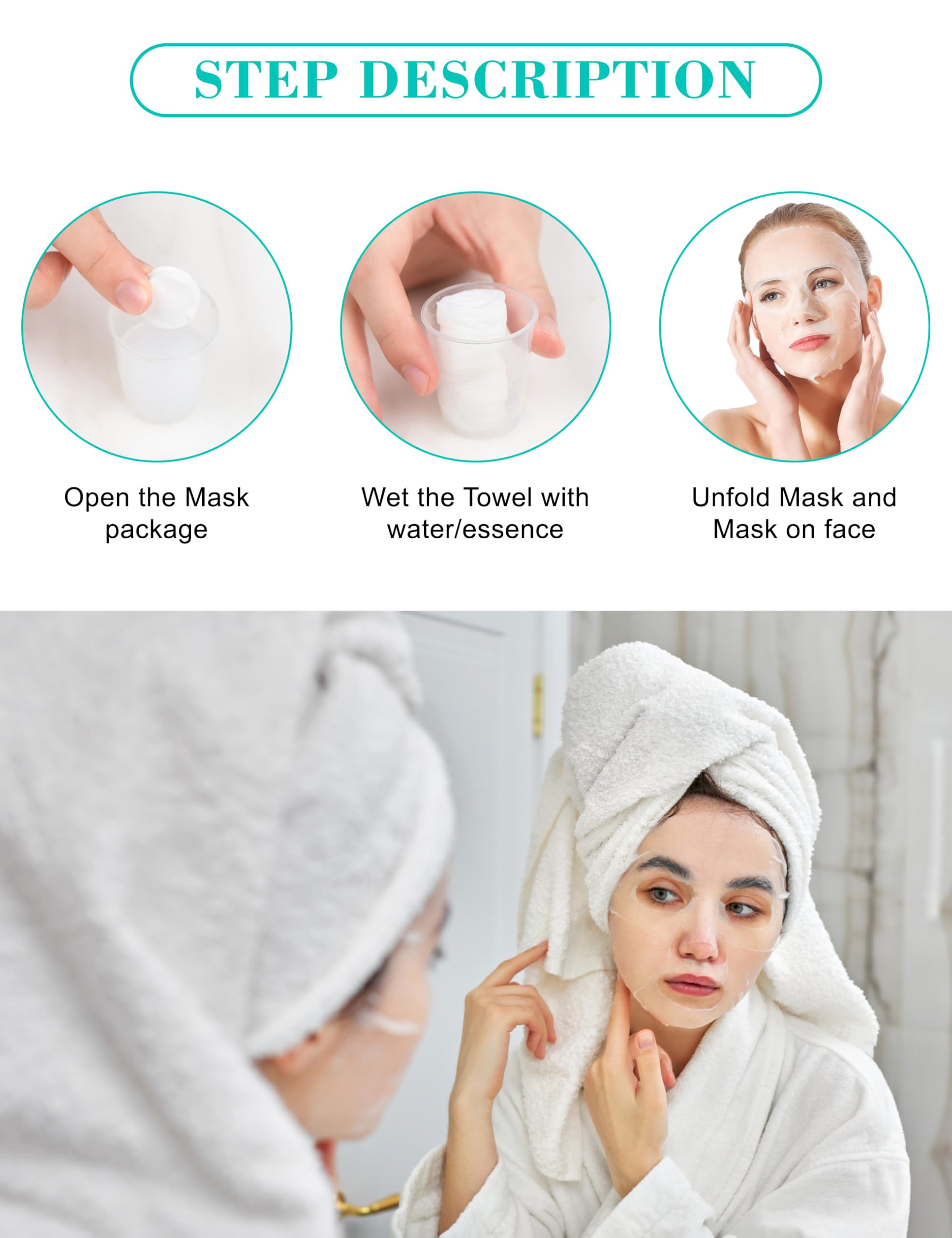 Dioche 500pcs Disposable Mask Paper – DIY Hydrating Mask Sheets for Home and Travel