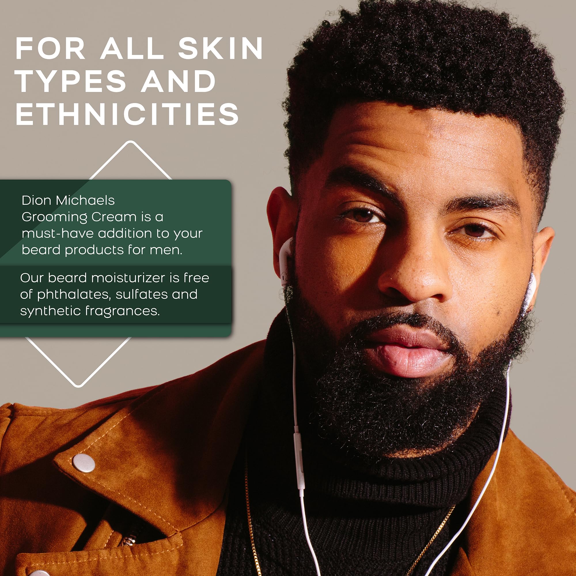 Dion Michaels 4-in-1 Grooming Cream for Men – Shave, Facial Cleanse, Beard Care & Moisturizer