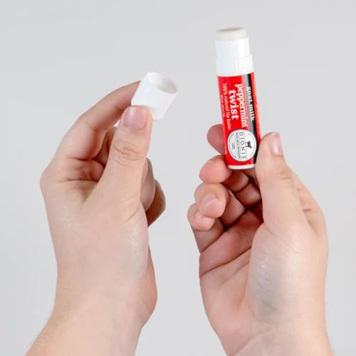 Dionis Peppermint Twist Holiday Lip Balm Gift Set — Goat Milk Lip Care, 3-Pack, USA-Made, Cruelty-Free
