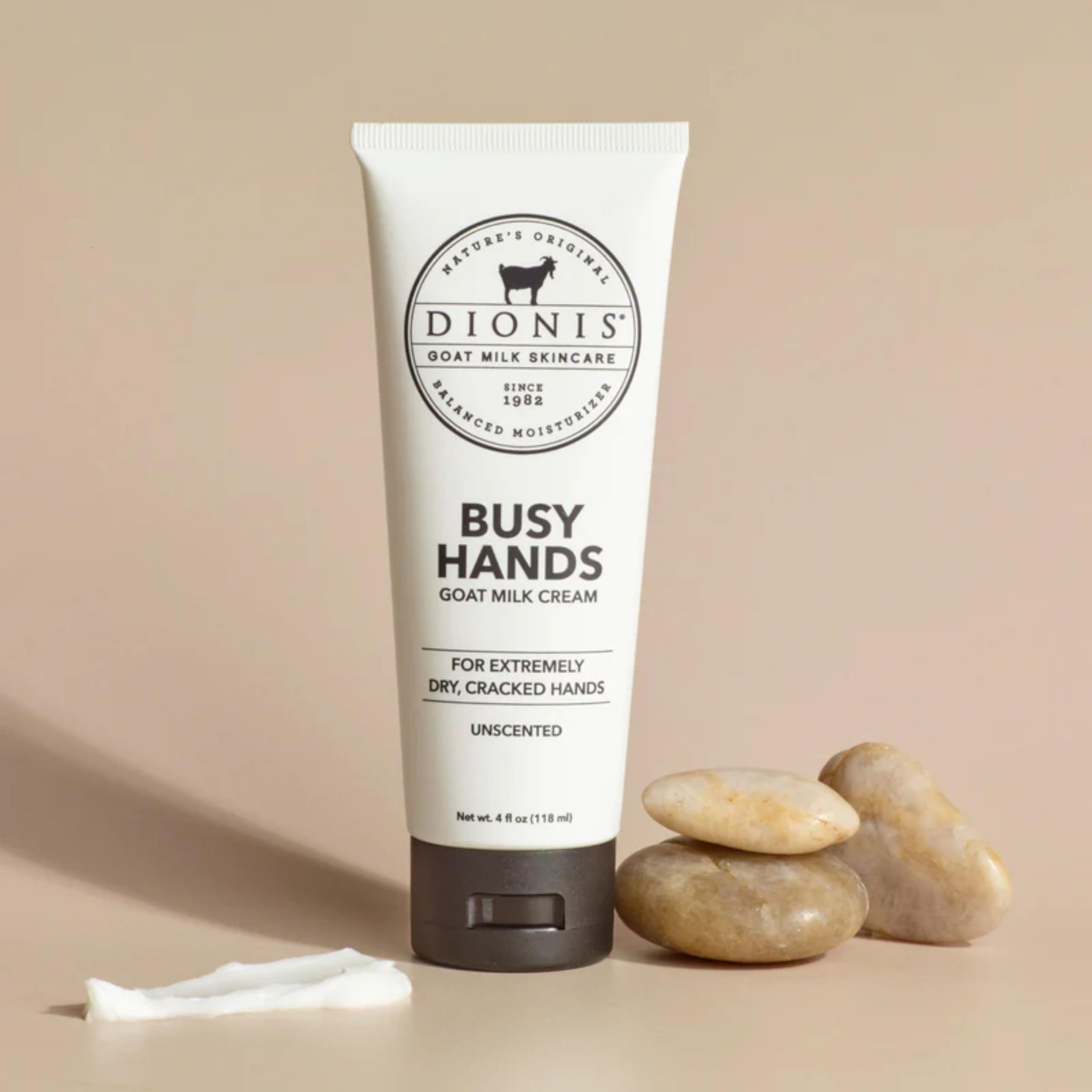 Dionis Busy Hands Goat Milk Cream – Fragrance Free, Cruelty Free, 4oz