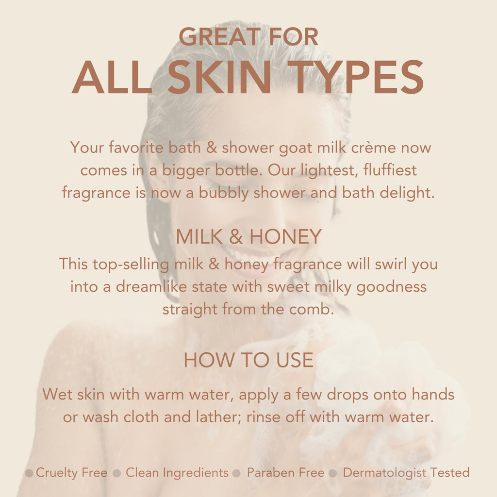 Dionis Goat Milk Bath Soap & Milk & Honey Shower Creme – 14.5oz (Pack of 1)