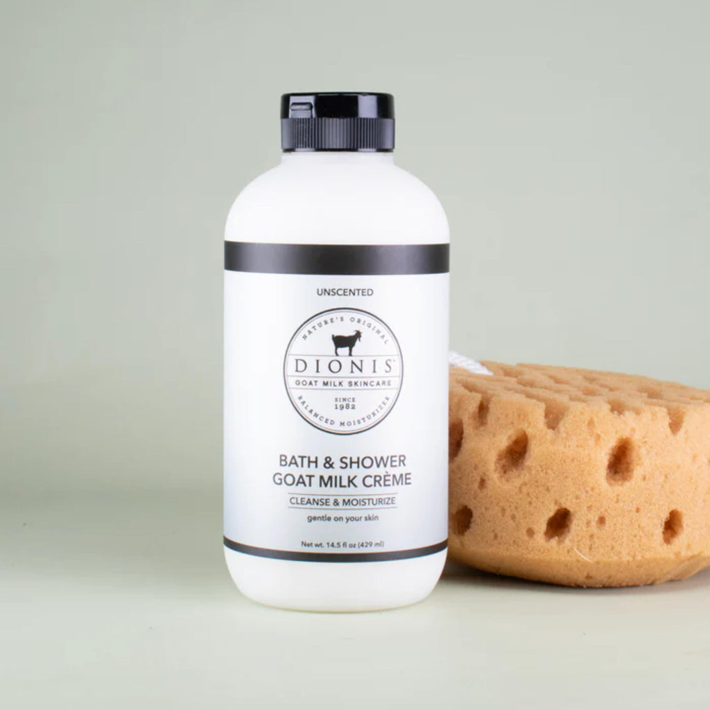 Dionis Goat Milk Bath Soap & Shower Crème Unscented 14.5oz – Fragrance-Free Hydration
