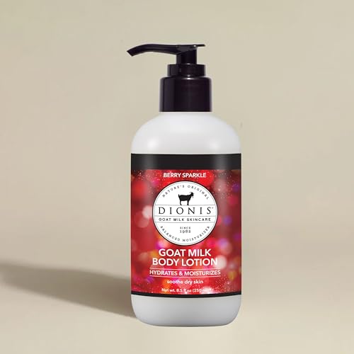 Dionis Berry Sparkle Goat Milk Body Lotion 8.5 oz | Hydrating, Non-Greasy