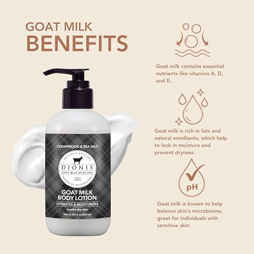Dionis Goat Milk Body Lotion Cedarwood & Sea Salt 8.5 oz (Pack of 1)