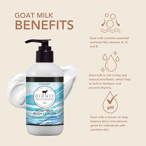 Dionis Goat Milk Body Lotion Ocean Mist 8.5 oz – Hydrating, Non-Greasy Moisturizer