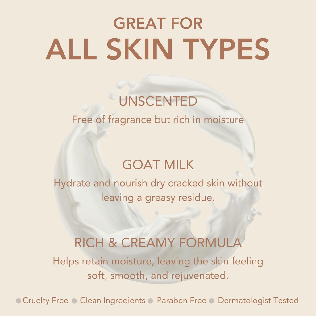 Dionis Goat Milk Body Lotion – 16.9 oz Refill Pouch, Fragrance-Free & Cruelty-Free