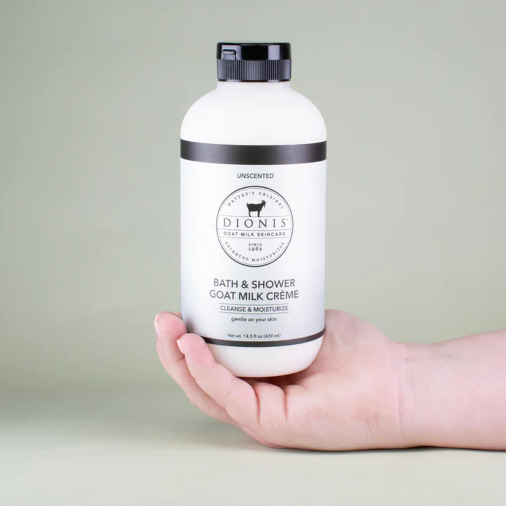 Dionis Goat Milk Bath Soap & Shower Crème Unscented 14.5oz – Fragrance-Free Hydration