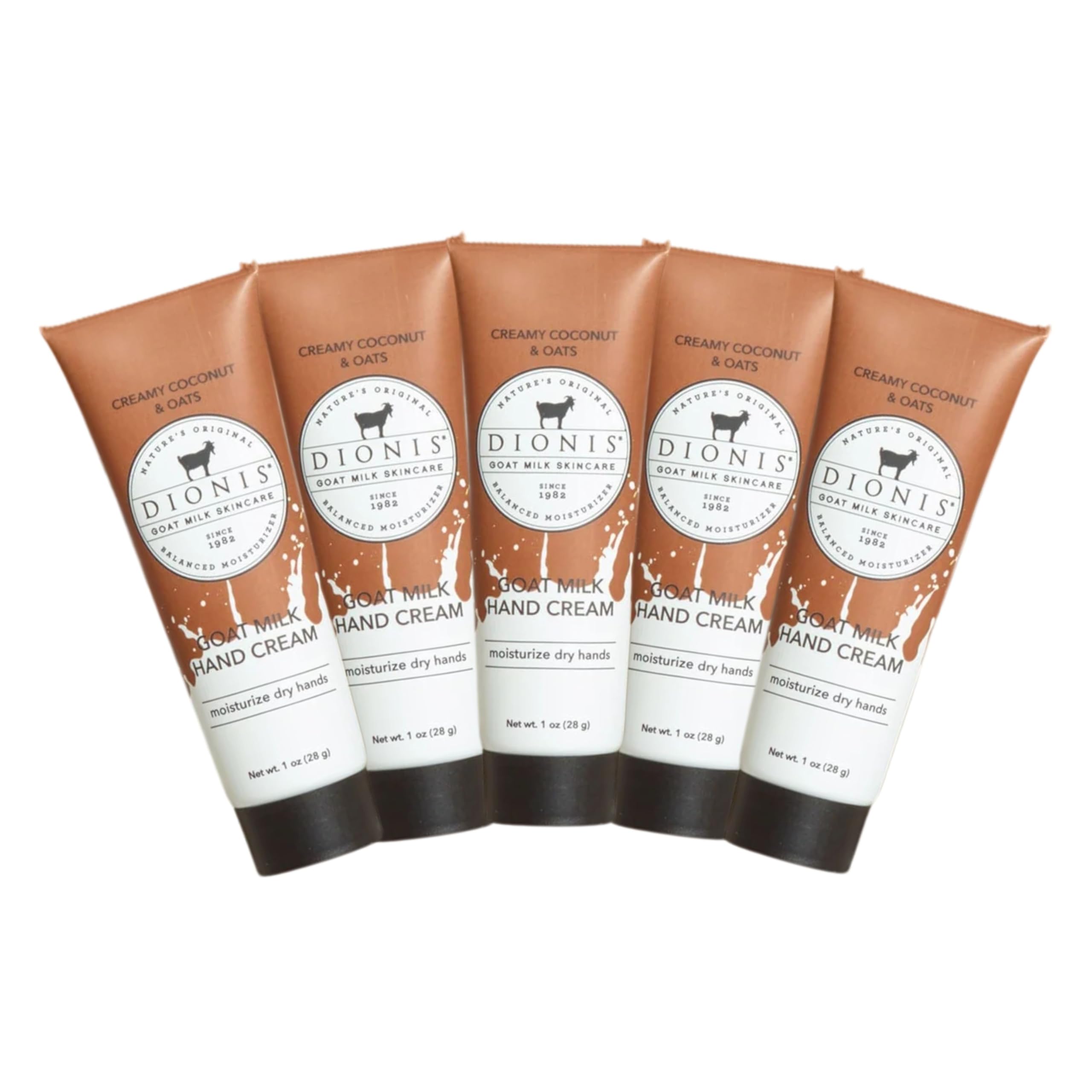 Dionis Goat Milk Hand Cream – Creamy Coconut & Oats (1oz, Pack of 6)
