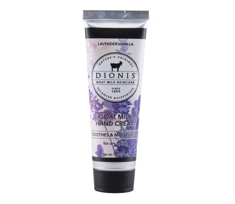 Dionis Goat Milk Hand Cream – Lavender Vanilla, 1 oz | USA Made, Cruelty-Free