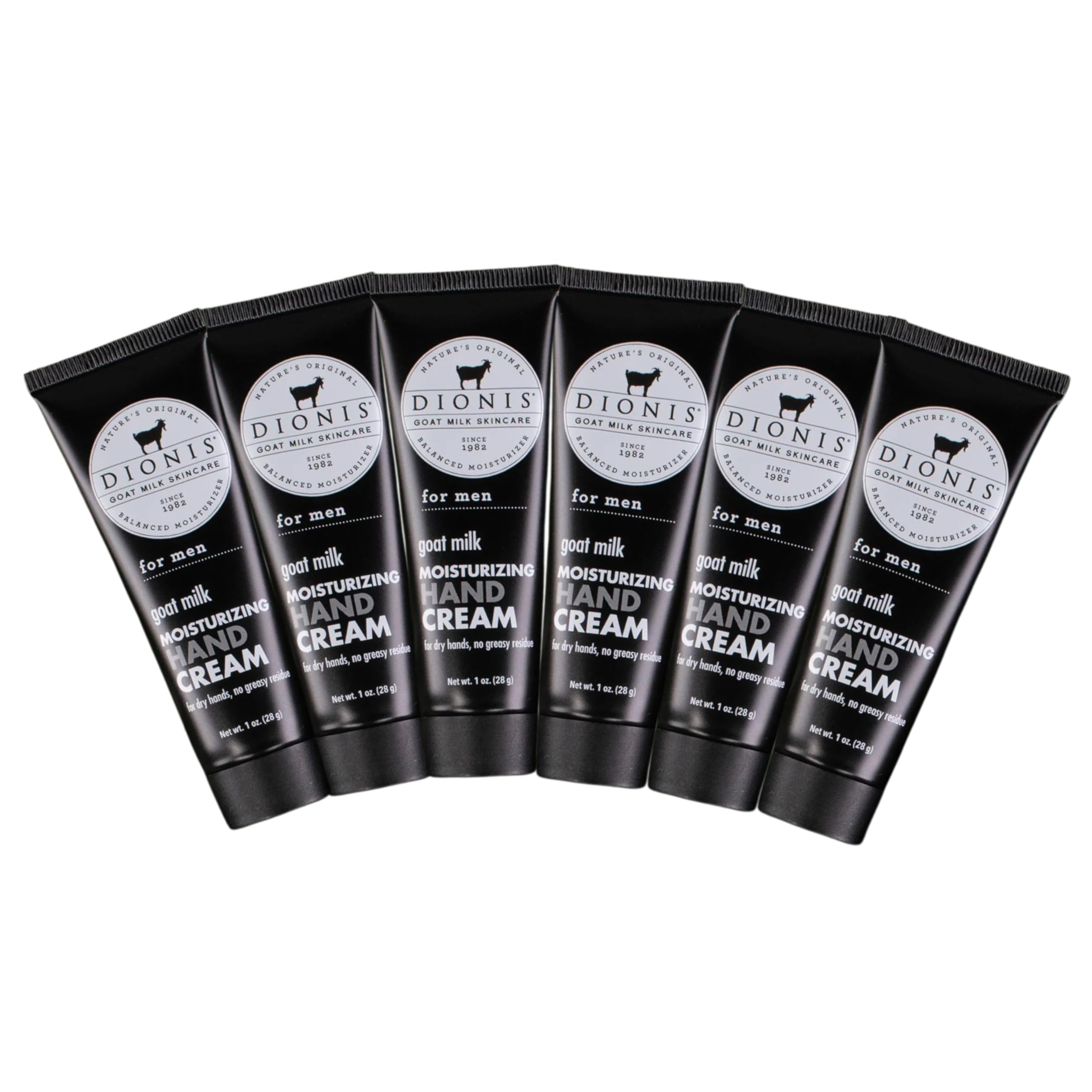Dionis Goat Milk Hand Cream for Men – Fresh, Non-Greasy 1oz (Pack of 6)
