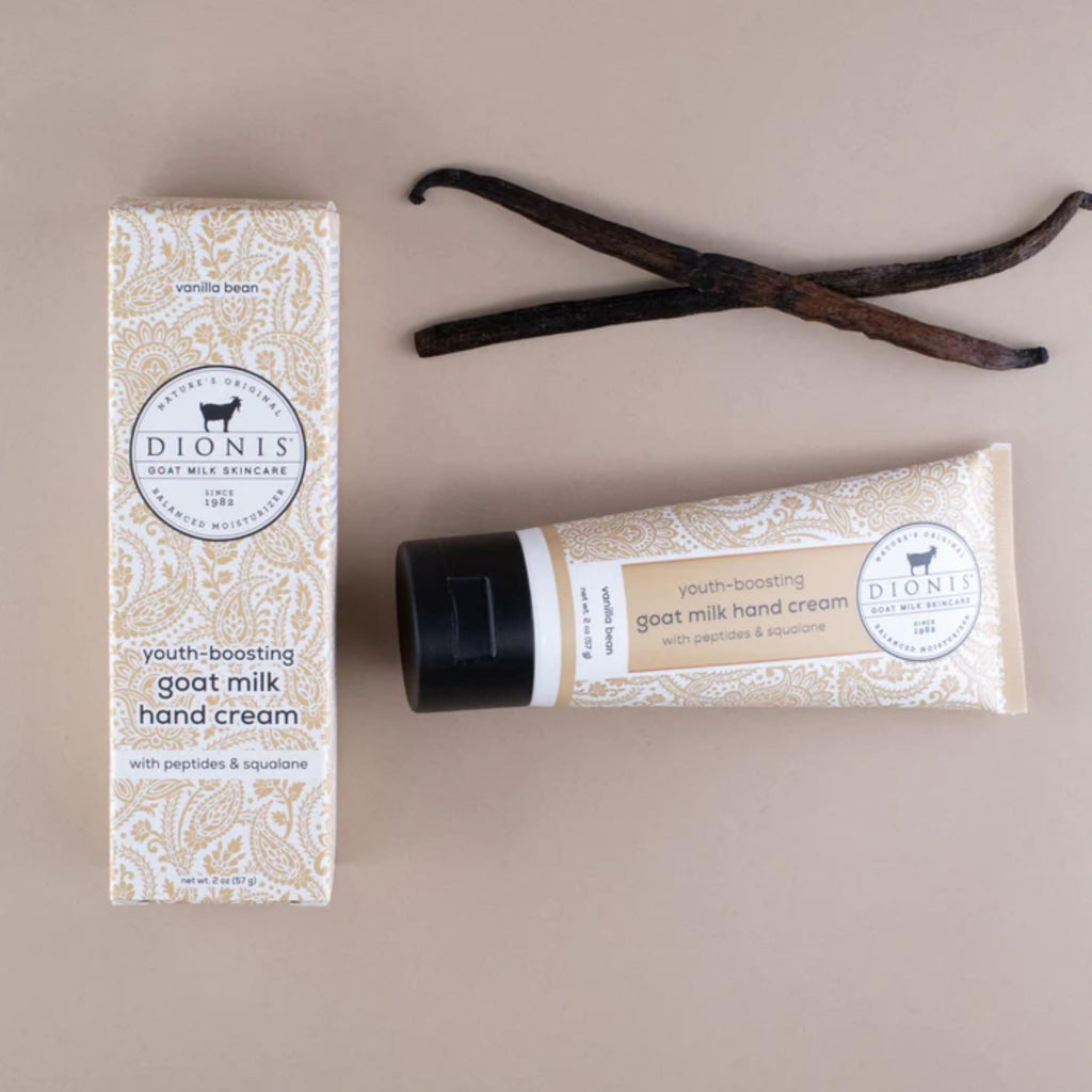 Dionis Youth Boosting Goat Milk Hand Cream 2oz – Peptides & Squalane, Vanilla Bean