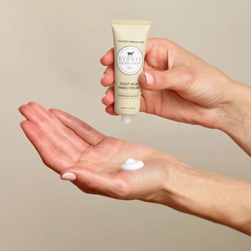Dionis Goat Milk Hand Cream Vanilla Chai 1oz (Pack of 6) | Hydrating, Non-Greasy