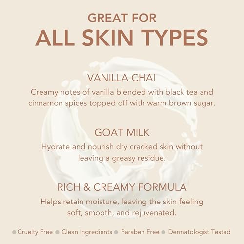 Dionis Goat Milk Hand Cream Vanilla Chai 1oz (Pack of 6) | Hydrating, Non-Greasy