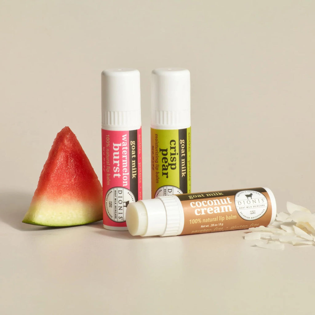 Dionis Goat Milk Lip Balm Fruity & Delicious 0.28 oz Pack of 3