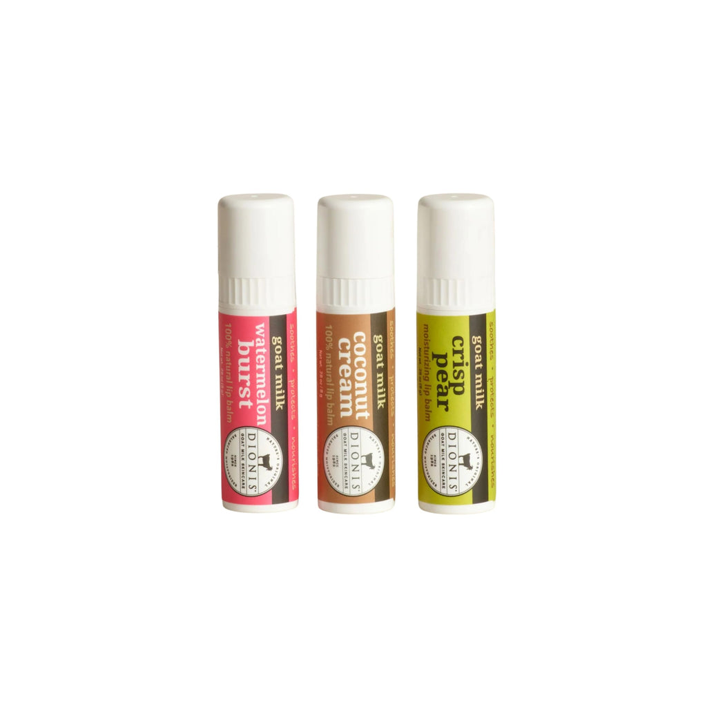 Dionis Goat Milk Lip Balm Fruity & Delicious 0.28 oz Pack of 3