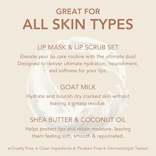 Dionis Goat Milk Lip Polish & Butter Lip Mask Duo – Pack of 2 | Lip Care Set