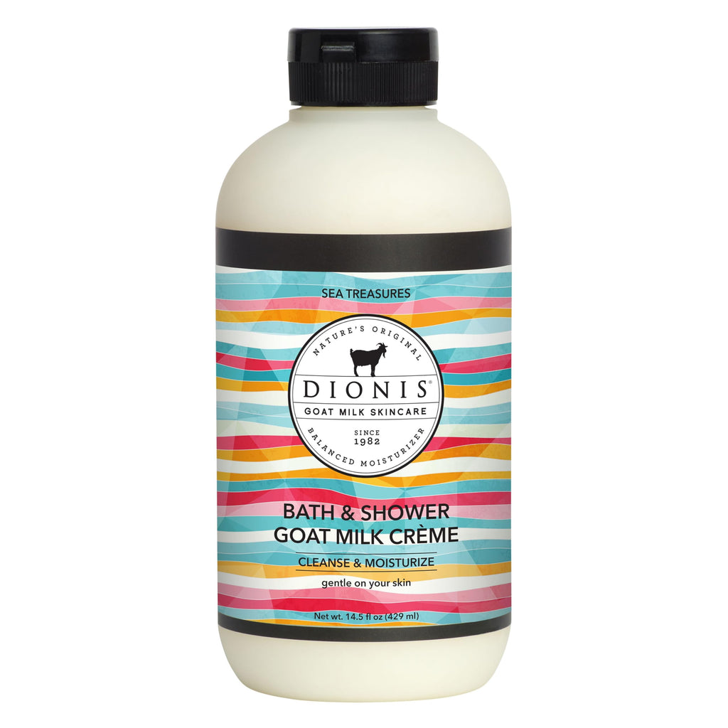 Dionis Goat Milk Sea Treasures Bath Soap & Shower Crème – Rich Hydration, Cruelty-Free (14.5 oz)