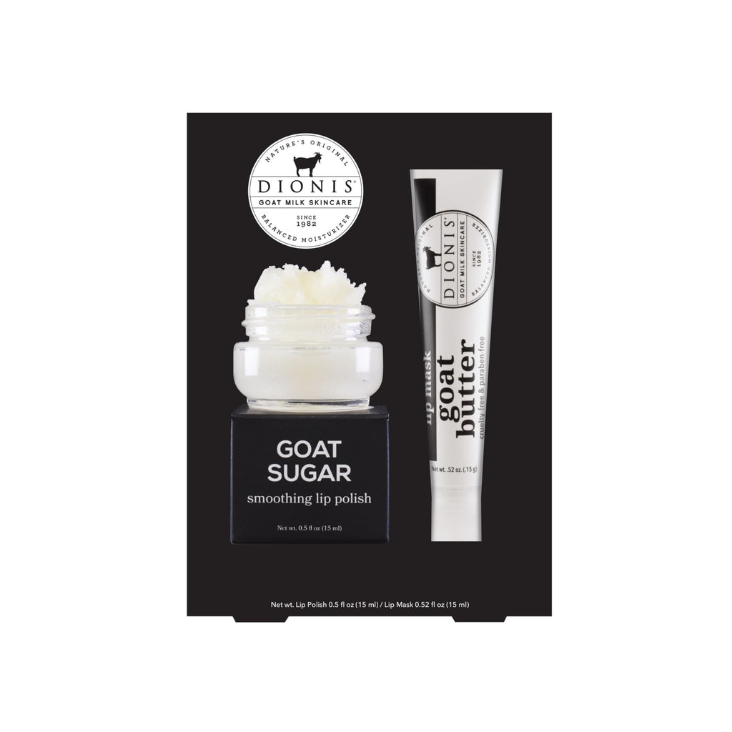 Dionis Goat Milk Lip Polish & Butter Lip Mask Duo – Pack of 2 | Lip Care Set
