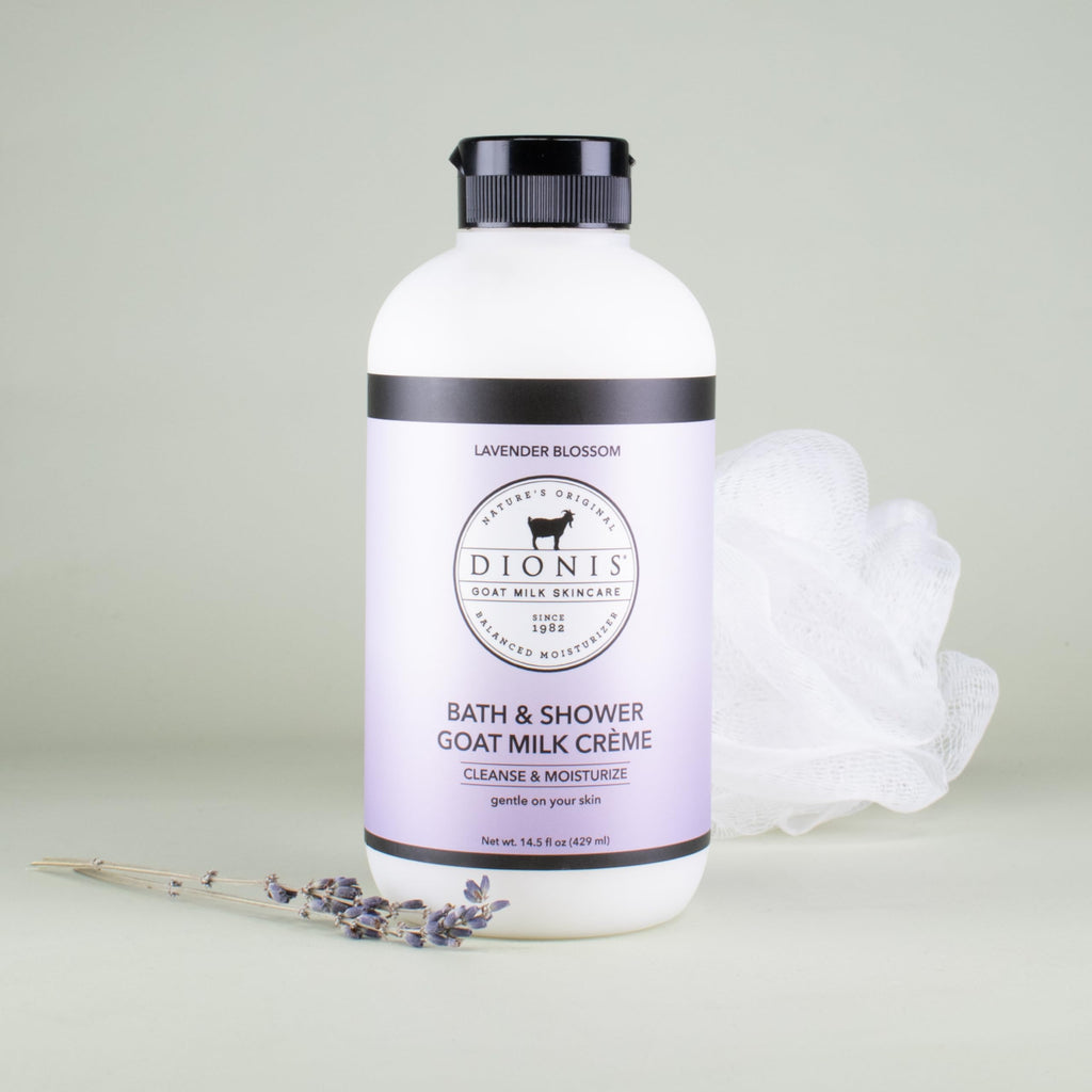 Dionis Lavender Blossom Goat Milk Bath Soap & Shower Crème | USA-Made, Cruelty-Free