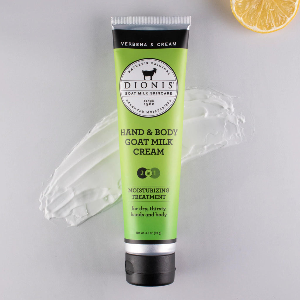 Dionis Verbena & Cream Goat Milk Bundle – Hydrating Body Lotion + Travel Size Cream