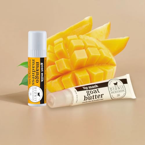 Dionis Goat Butter Overnight Lip Mask & Mango Madness Lip Balm Set (Pack of 2)