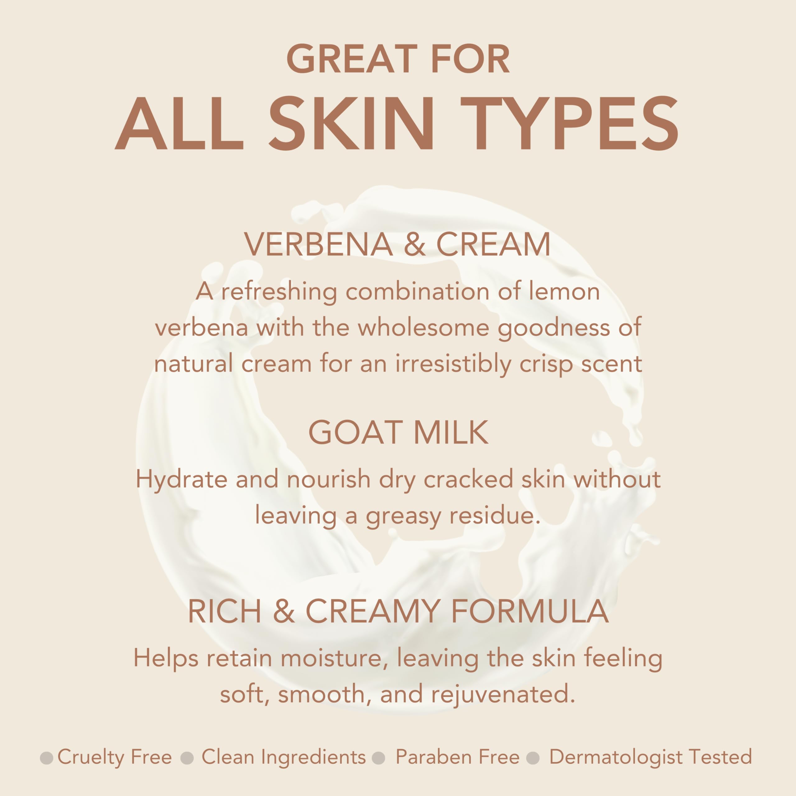Dionis Verbena & Cream Goat Milk Bundle – Hydrating Body Lotion + Travel Size Cream
