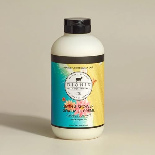 Dionis Water Flowers & Sea Salt Goat Milk Bath Soap & Shower Crème – 14.5 oz