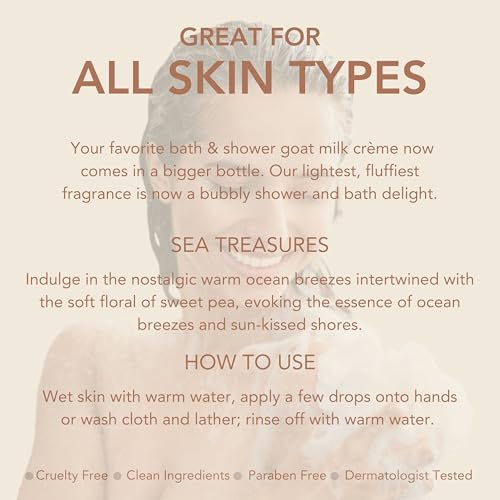 Dionis Goat Milk Sea Treasures Bath Soap & Shower Crème – Rich Hydration, Cruelty-Free (14.5 oz)