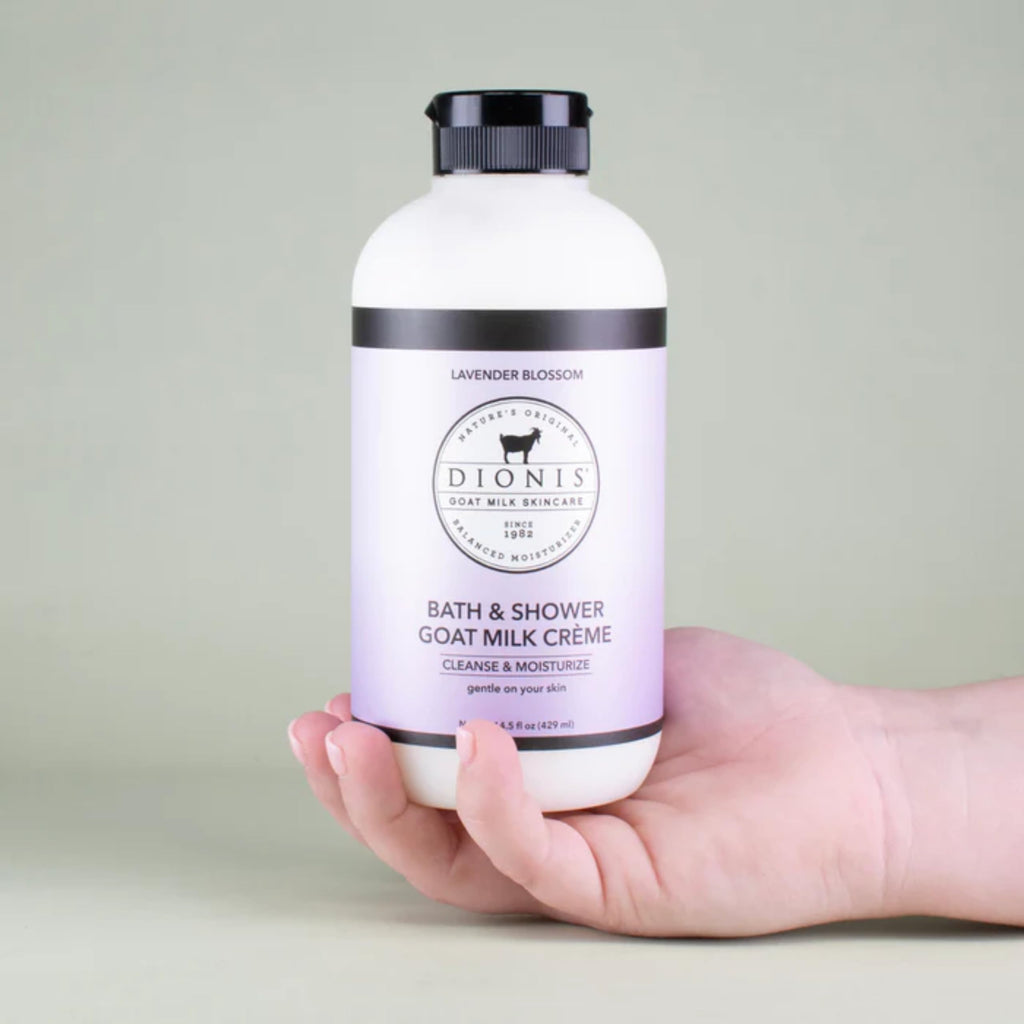 Dionis Lavender Blossom Goat Milk Bath Soap & Shower Crème | USA-Made, Cruelty-Free
