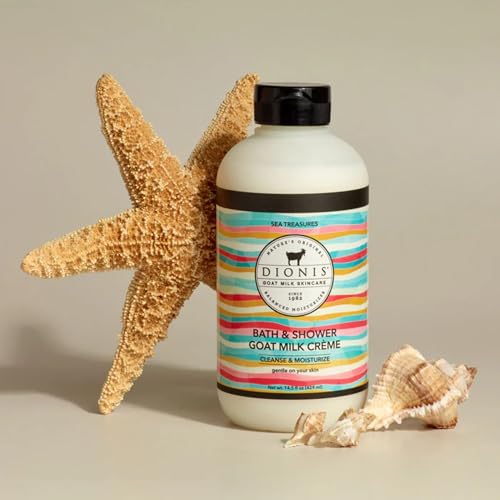 Dionis Goat Milk Sea Treasures Bath Soap & Shower Crème – Rich Hydration, Cruelty-Free (14.5 oz)
