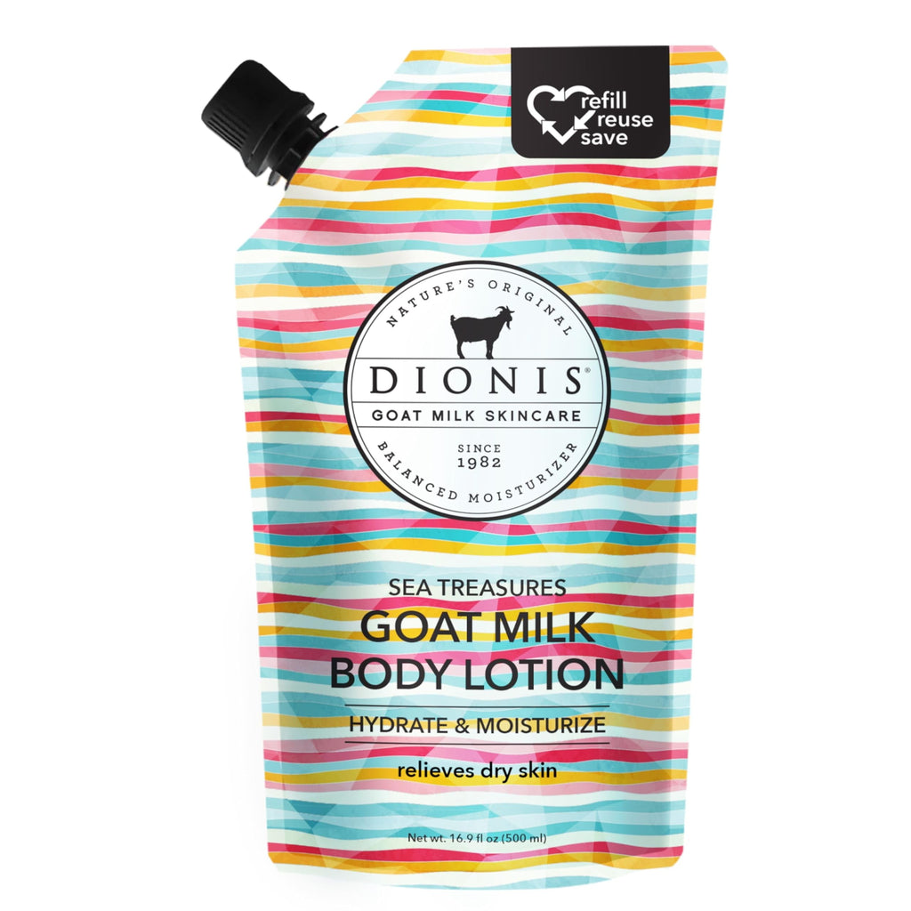 Dionis Sea Treasures Goat Milk Lotion Refill Pouch – Hydrating, Paraben-Free, Cruelty-Free