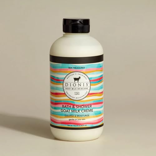 Dionis Goat Milk Sea Treasures Bath Soap & Shower Crème – Rich Hydration, Cruelty-Free (14.5 oz)
