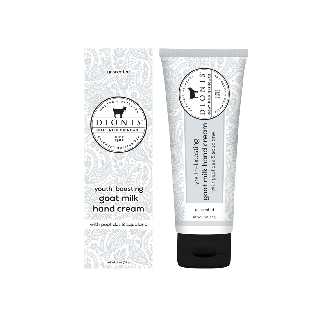 Dionis Youth Boosting Goat Milk Hand Cream 2 oz – Fragrance Free, Peptides & Squalane