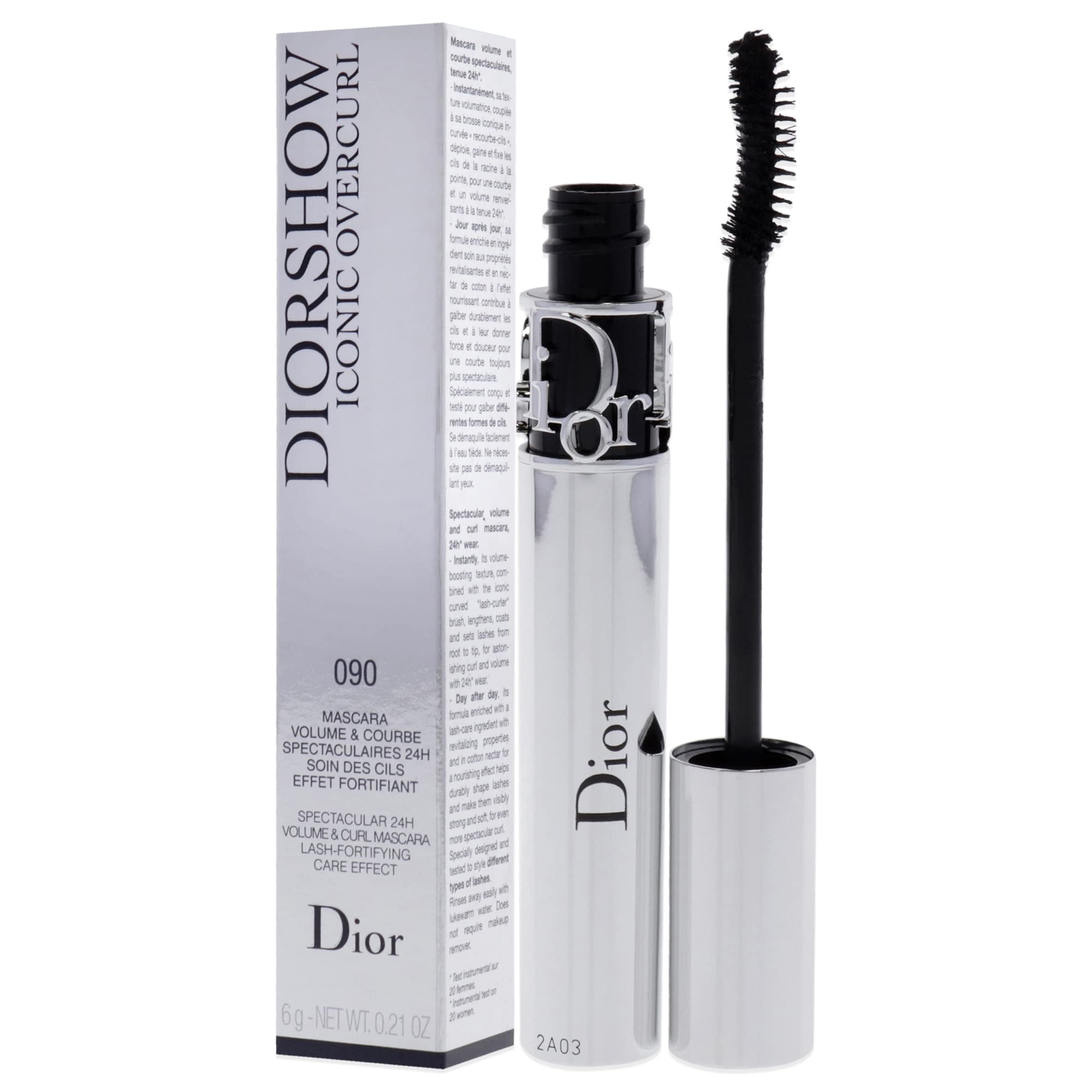 Dior Diorshow Iconic Overcurl Mascara – Curved Brush for Dramatic Lift (0.13 oz)