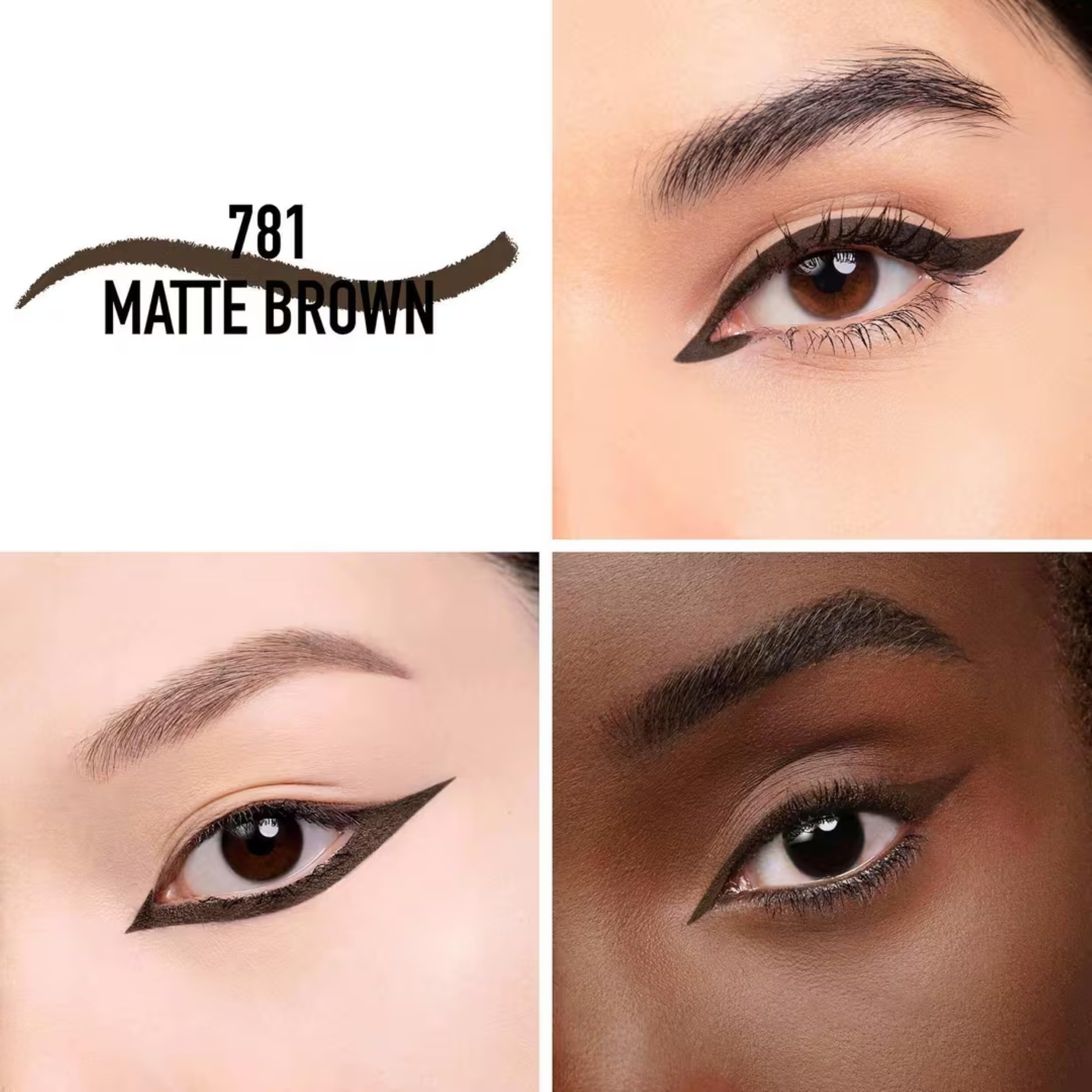 Dior Diorshow On Stage Liner Waterproof Liquid Eyeliner #781 Matte Brown, 0.01 Ounce