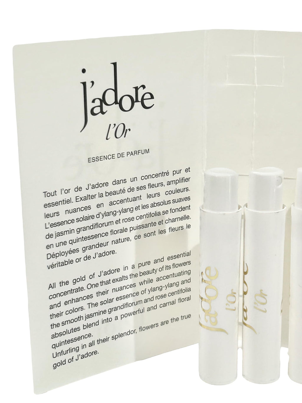 Dior J'adore L'Or Essence De Parfum – 3 x 1ml Travel-Size Samples