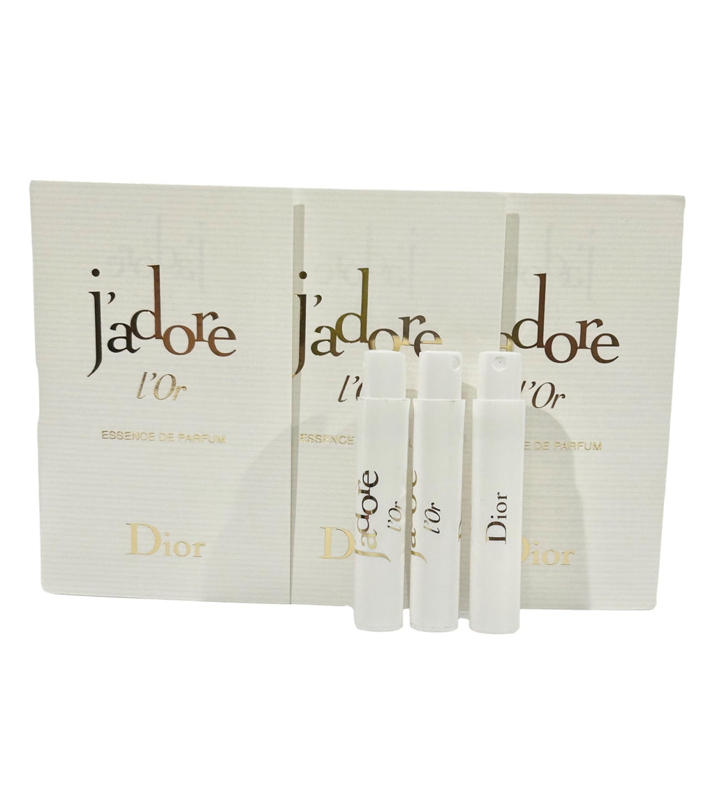 Dior J'adore L'Or Essence De Parfum – 3 x 1ml Travel-Size Samples
