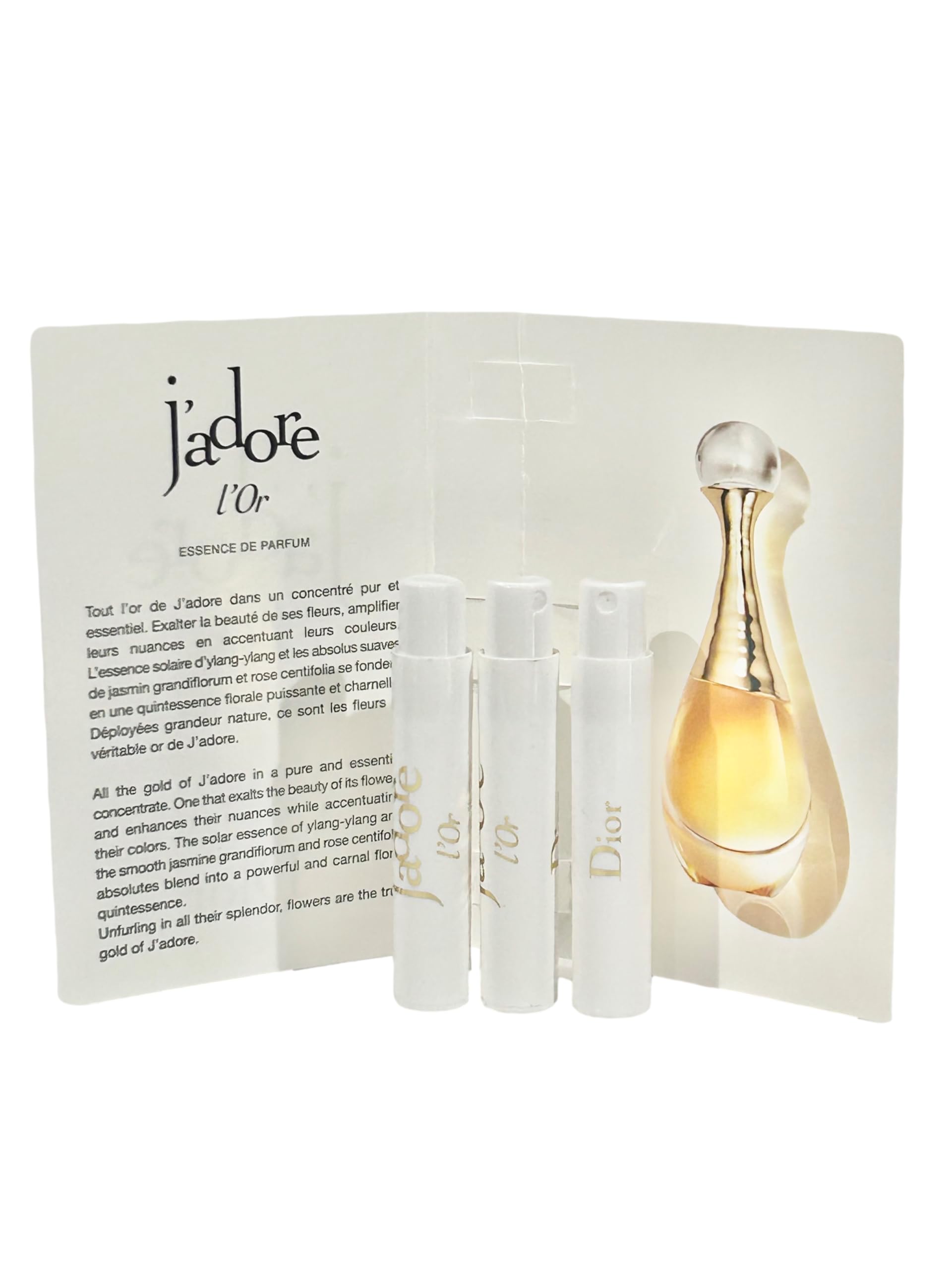 Dior J'adore L'Or Essence De Parfum – 3 x 1ml Travel-Size Samples