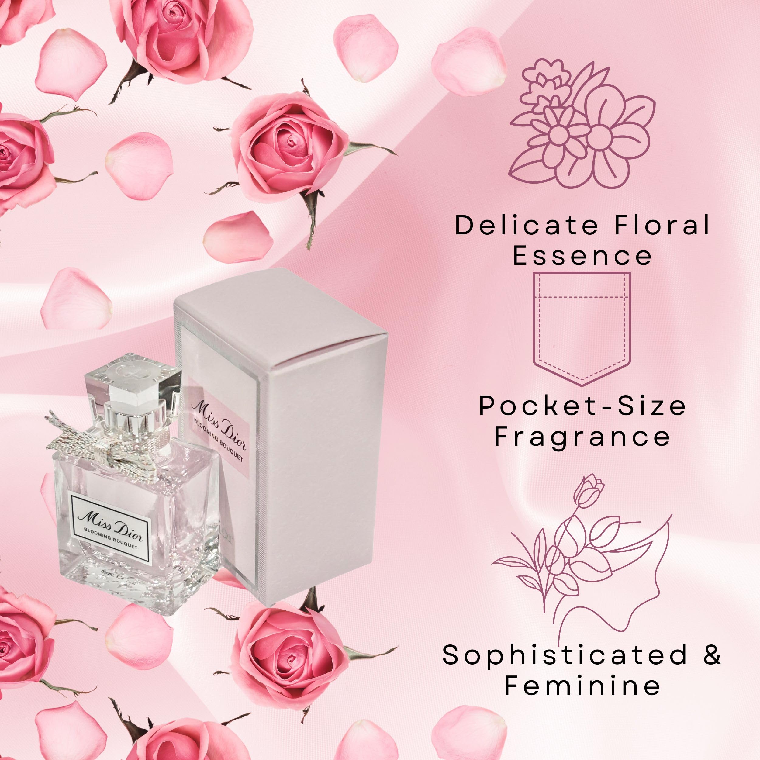 Dior Miss Dior Blooming Bouquet Splash 0.17 oz – Mini Eau de Toilette for Women