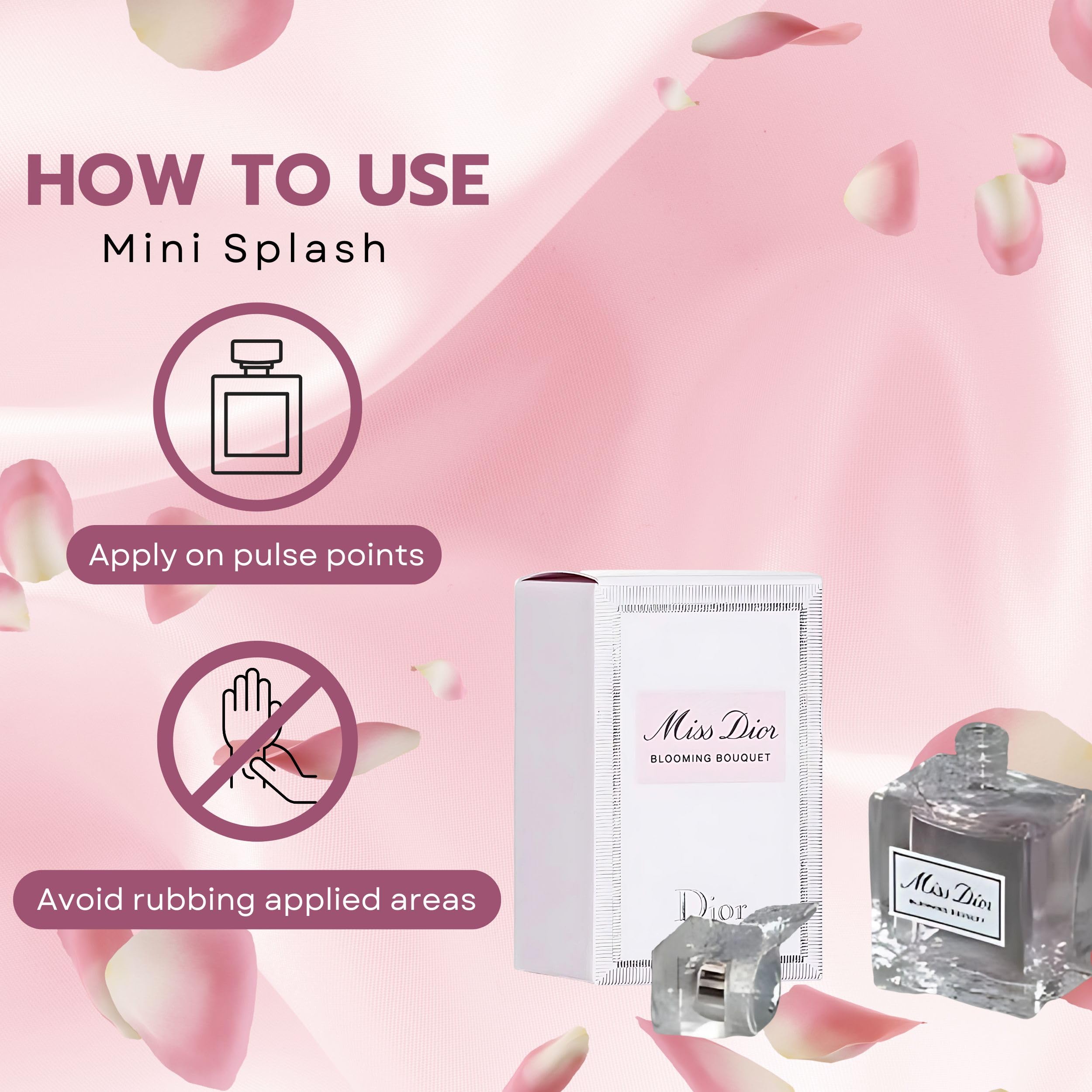 Dior Miss Dior Blooming Bouquet Splash 0.17 oz – Mini Eau de Toilette for Women